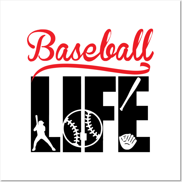 Baseball Life Wall Art by magdynstein